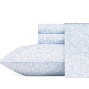 Laura Ashley ~ FULL ~ Blossoming Blue Flowers ~ 4 Pc. Sheet Set ~ 100% Cotton